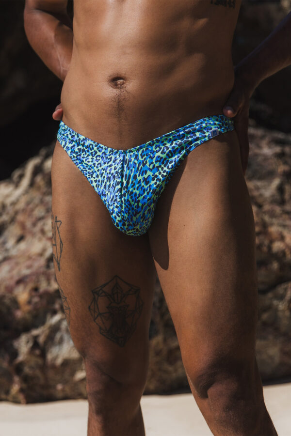 Coral Coast Blue Leopard 005 Clip Thong 05